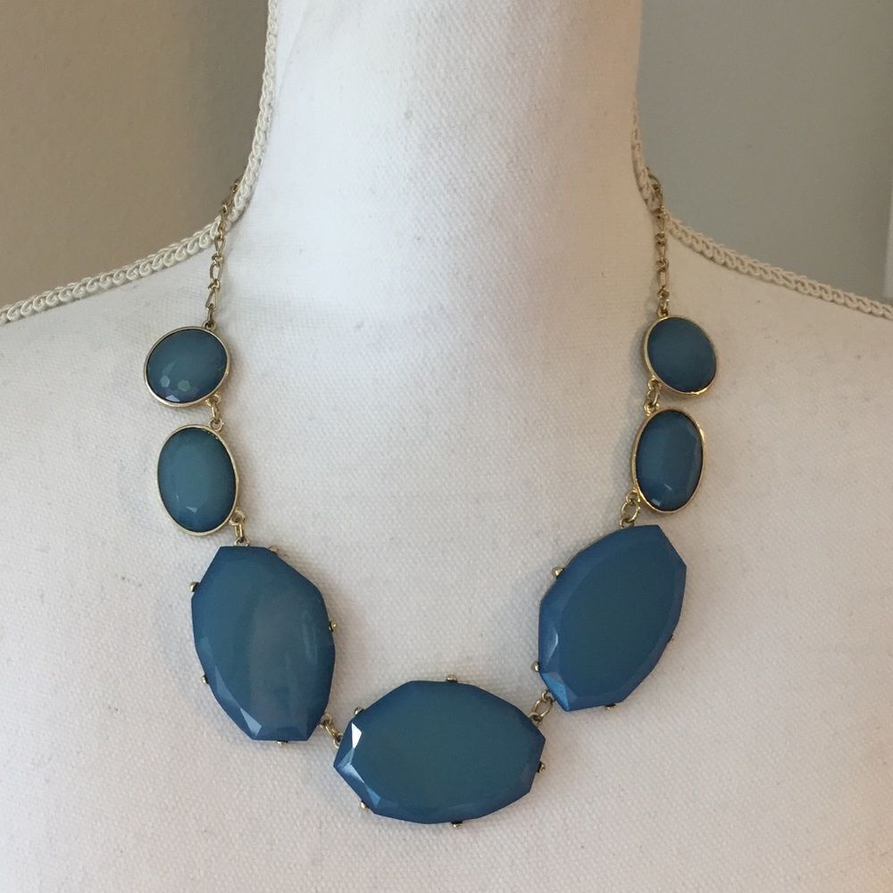 Blue Gemstone Statement Necklace